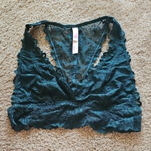 Victoria's Secret PINK Teal Lace Racerback Bralette Small